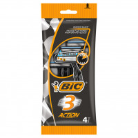 Станки для бритья 3 Action одноразовые для чувствительной кожи 3-лезвия 4шт
